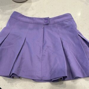 Elegant Purple Pleated Skirt